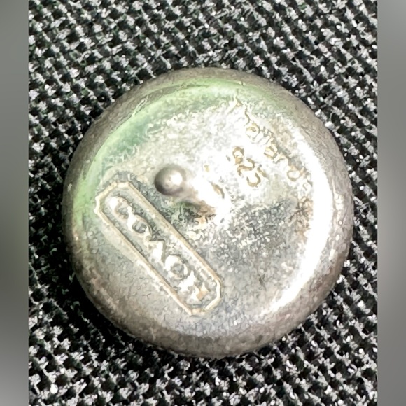 Vintage Circa 2000 Coach Silver Stud Earrings good condition - Picture 3 of 3